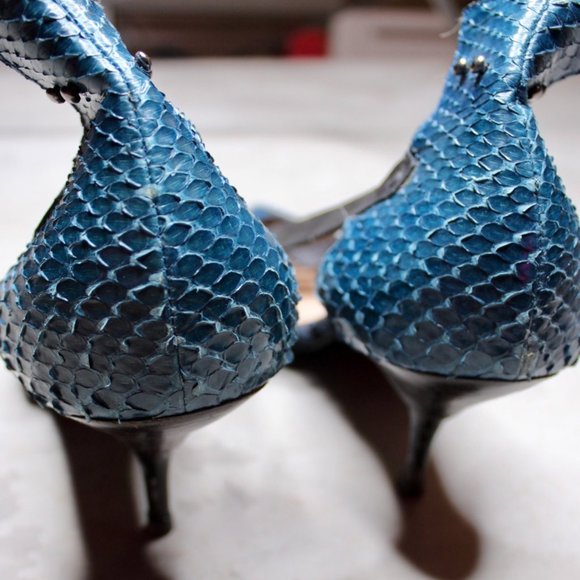 Alain Tondowski Heals- Blue Snakeskin - Picture 6 of 9